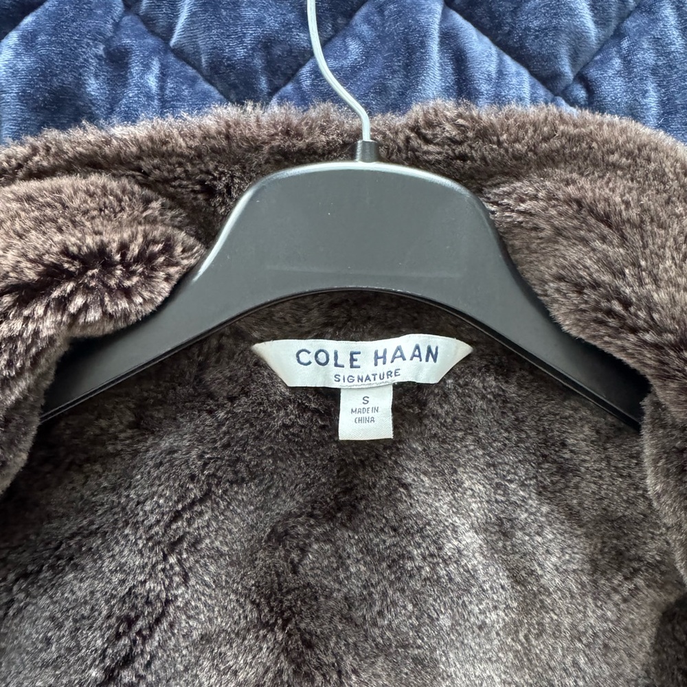 Cole Haan Signature Men's SMALL Jacket with Faux Fur Lining - Picture 10 of 13